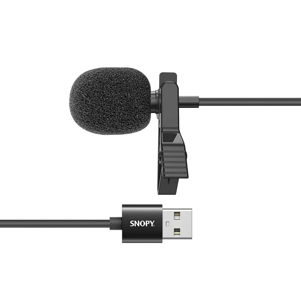 Snopy SN-M50 Siyah USB Akıllı Telefon Tiktok Yaka Mikrofonu