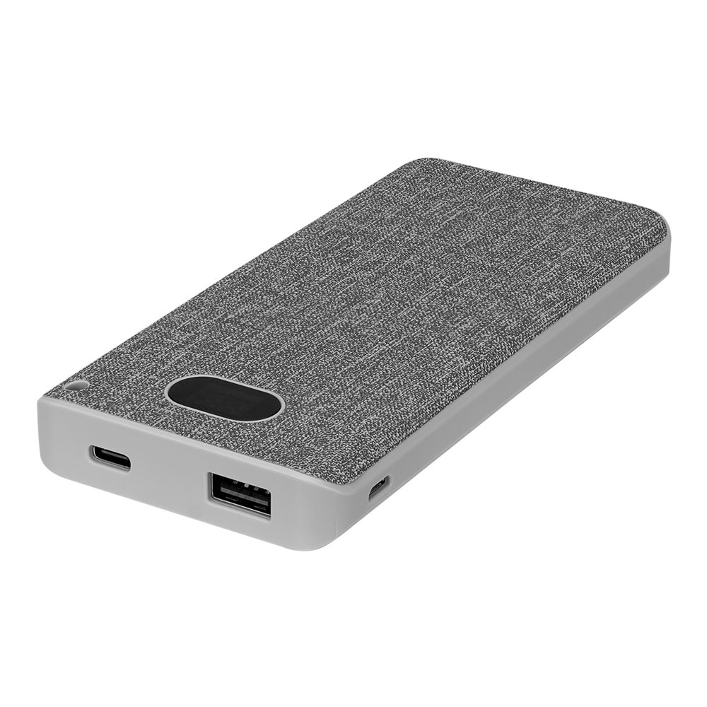 S-link IP-G10RW 10000mAh Kablosuz USB+Type-C+Micro Gri LCD Ekranlı Taşınabilir Pil Şarj Cihazı