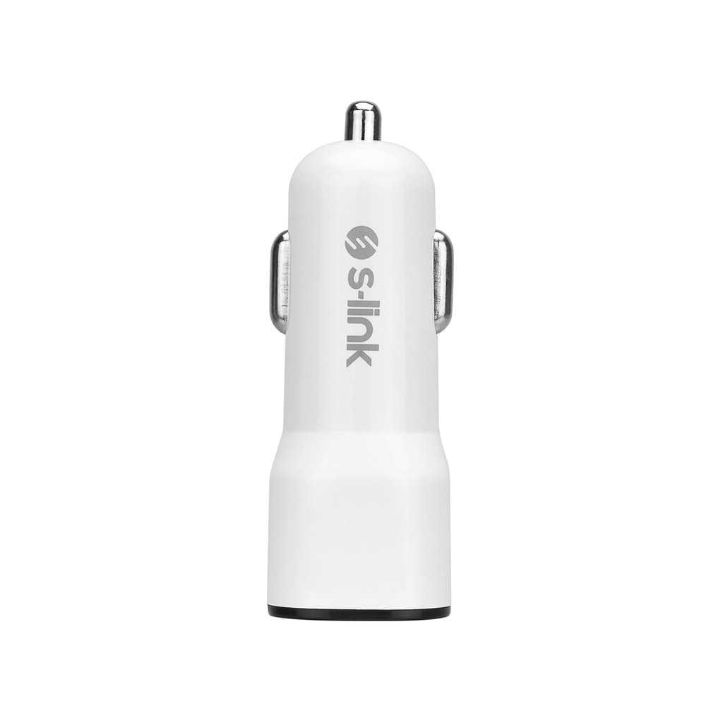 S-link SL-EC35PD 36W PD 3.0 Lightning PD Kablo 3.4A Hızlı Şarj PD 18W + USB QC3.0 Beyaz Araç Şarj Cihazı