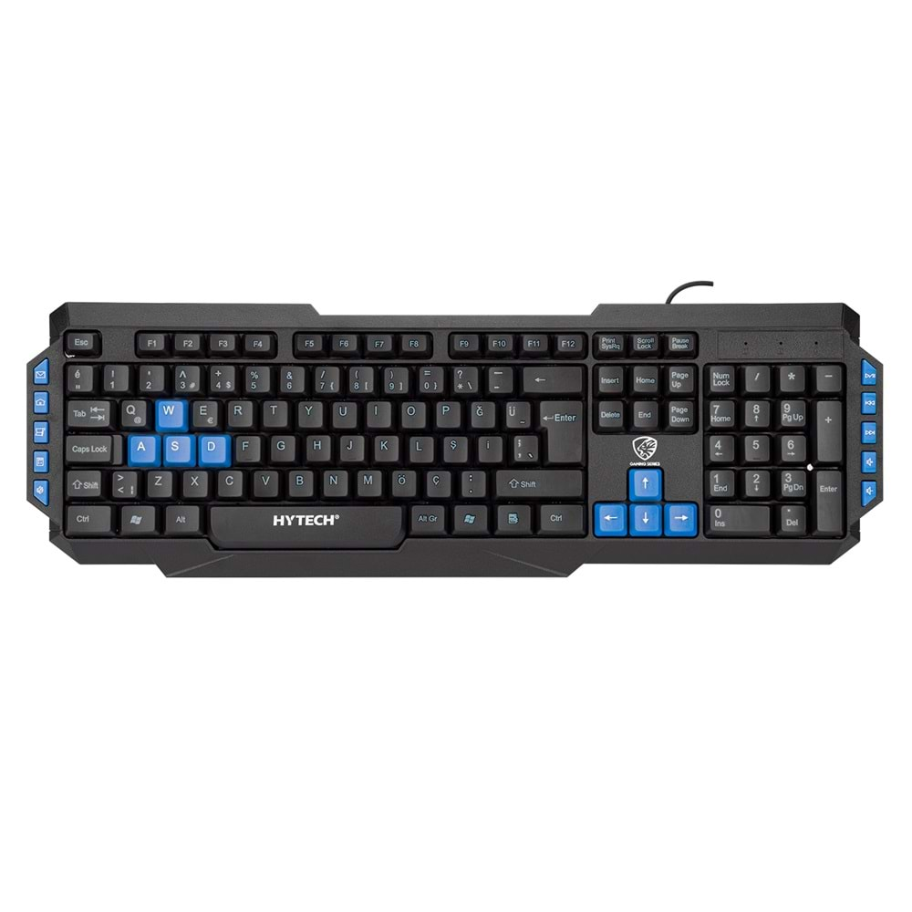 Hytech HYK-46 GAMY COMBO Siyah USB Mavi Tuşlu Q Gaming Oyuncu Klavye + Mouse Set