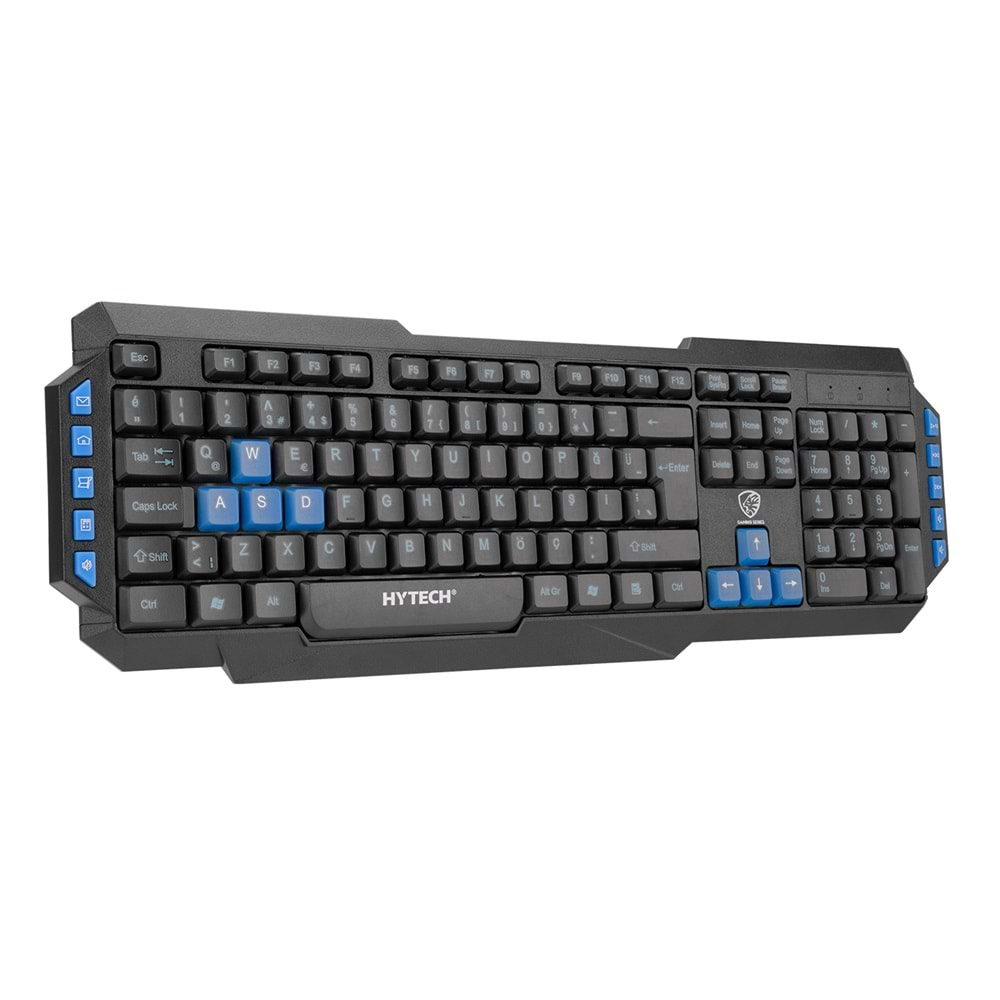 Hytech HYK-46 GAMY COMBO Siyah USB Mavi Tuşlu Q Gaming Oyuncu Klavye + Mouse Set