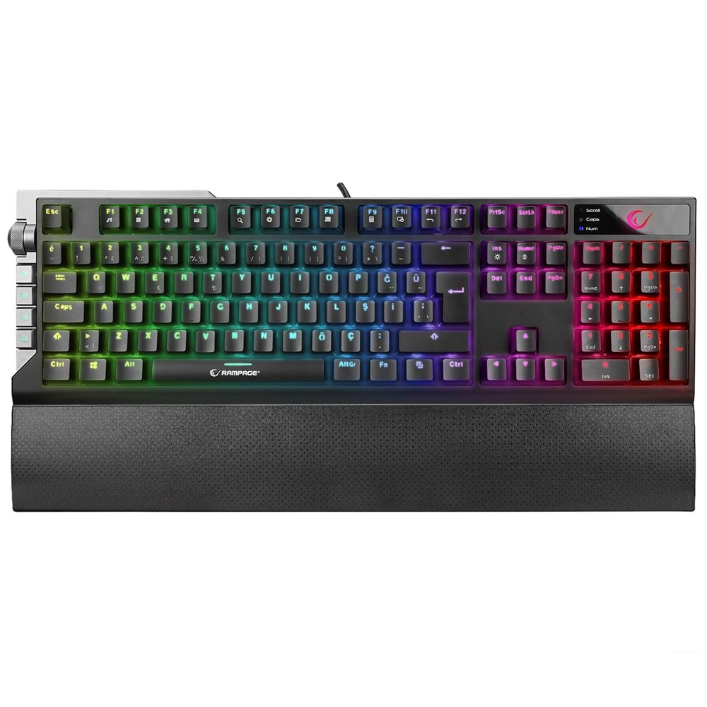 Rampage KB-R29 GRAND Series RGB Ledli Mekanik Red Optical Switch Gaming Oyuncu Klavyesi