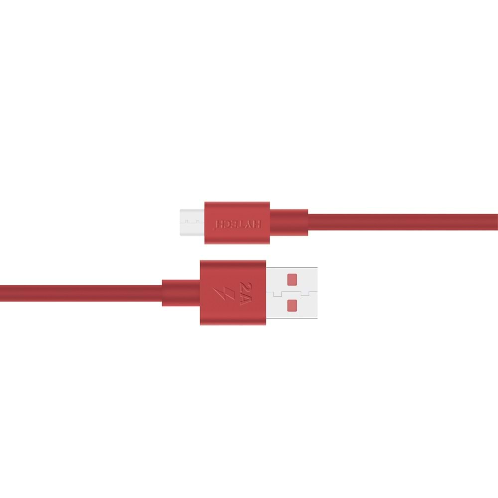 Hytech HY-X83 1m 2A Micro Usb Kırmızı Şarj Kablosu