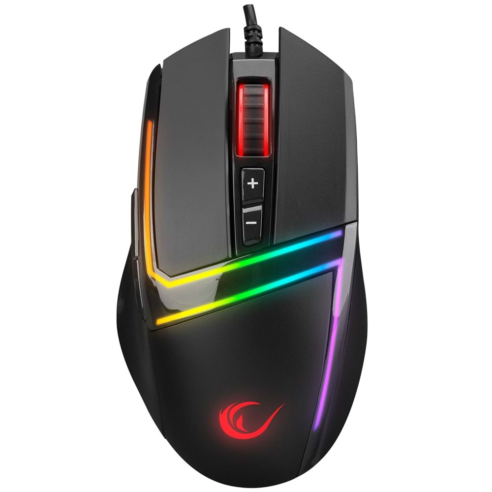 Rampage SMX-R76 BOLT Usb Siyah RGB Ledli 10000 dpi Gaming Oyuncu Mouse