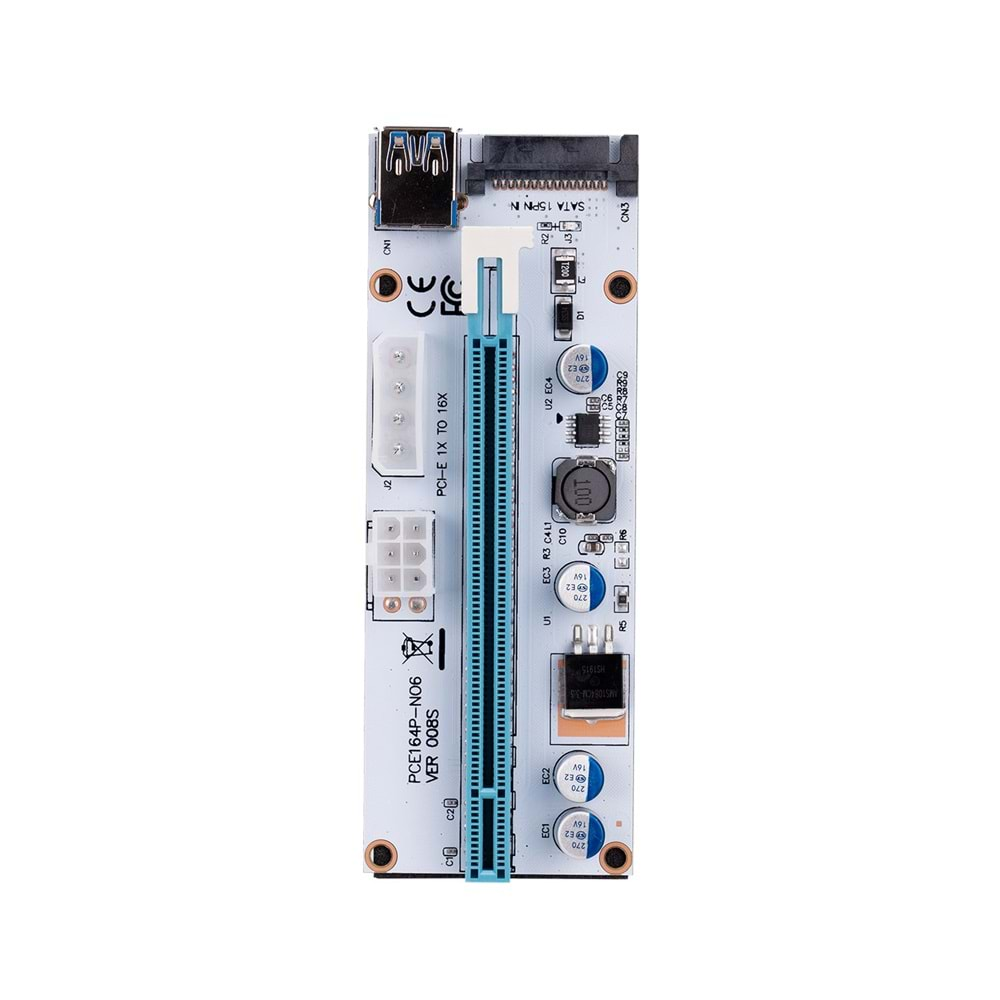 S-link SL-EX10 PCI-E 1x to 16x Sata 6pin Bitcoin Riser versiyon 08S Ekran Kartı Yükseltici