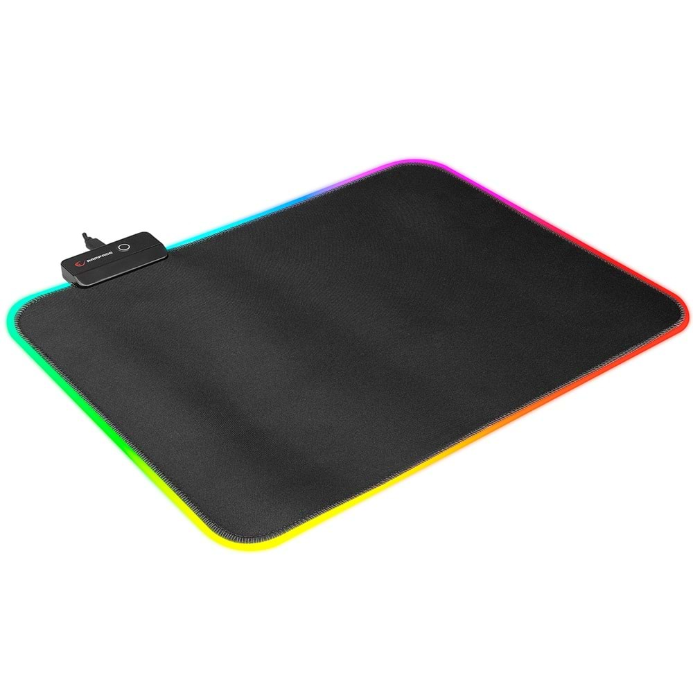 Rampage MP-23 Siyah 252*328*3mm RGB Ledli Gaming Mouse Pad