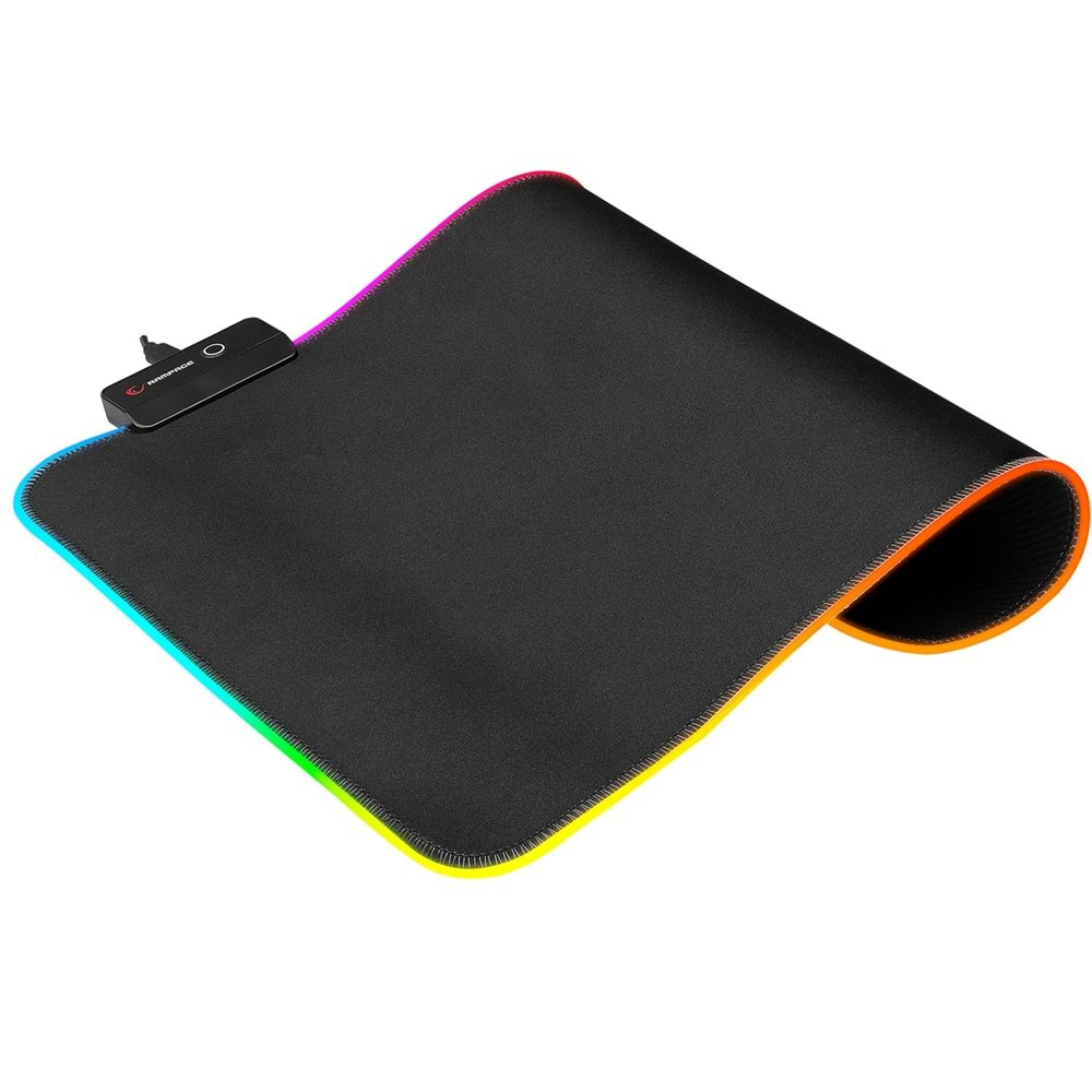 Rampage MP-23 Siyah 252*328*3mm RGB Ledli Gaming Mouse Pad