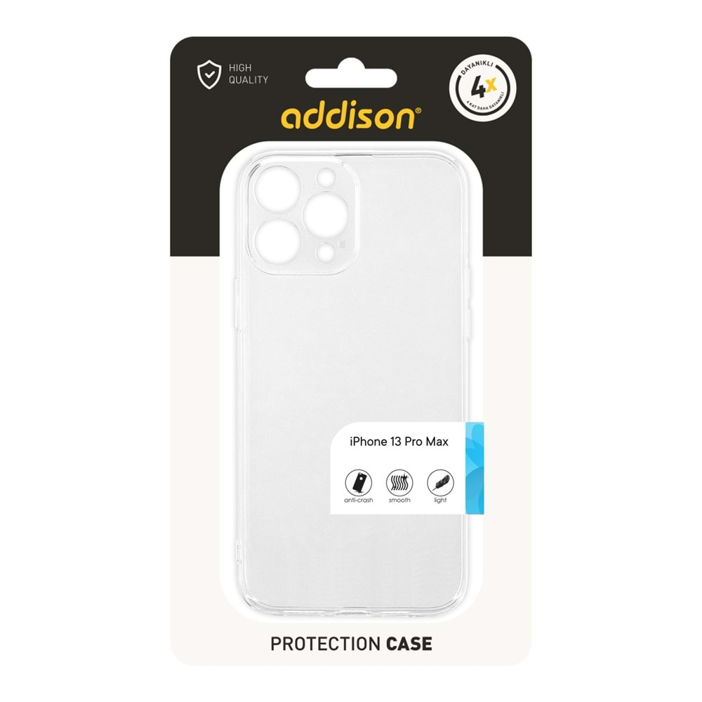 Addison IP-13 6.7 PROMAX Şeffaf iPhone 13 Pro Max Telefon Kılıfı