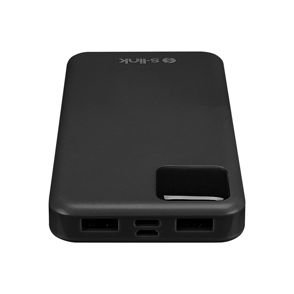 S-link G104 10000mAh 2*USB+Type-C+Micro Kompakt Tasarım Siyah LCD Taşınabilir Pil Şarj Cihazı Powerbank