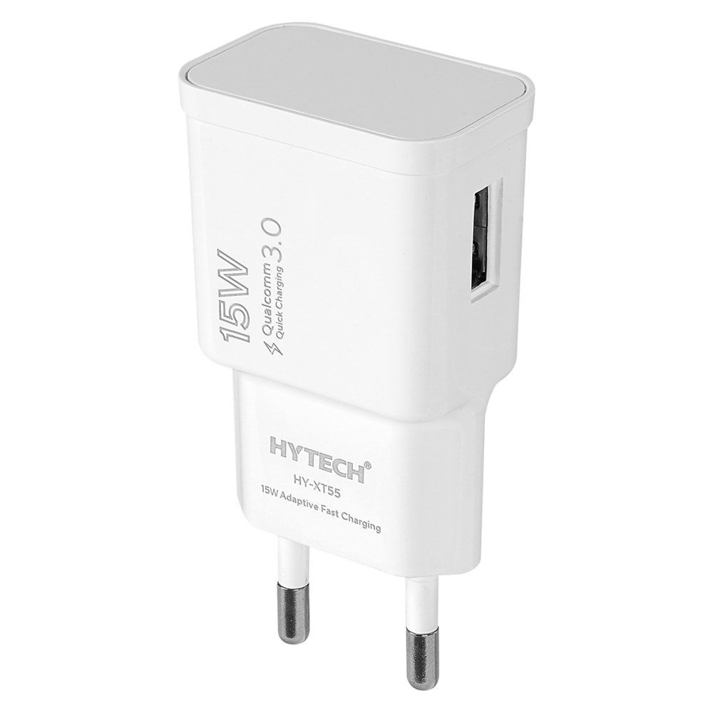 Hytech HY-XT55M 15W Quick 3.0 Micro USB Kablolu Beyaz Kablo + Ev Şarj Adaptör