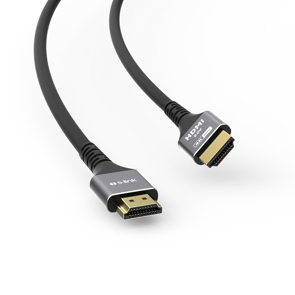 S-link SLX-HD4K015 19+1 HDMI to HDMI 1.5m Metal v2.0 4K (4096*2160) 60Hz Kablo