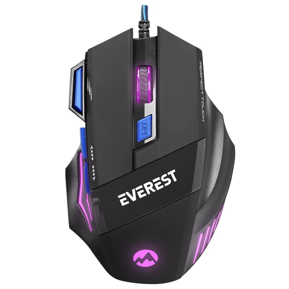 Everest SM-G23 X-SPEED Siyah/Gümüş 2in1 7200dpi Makrolu Oyuncu Mouse +Gaming Mouse Pad