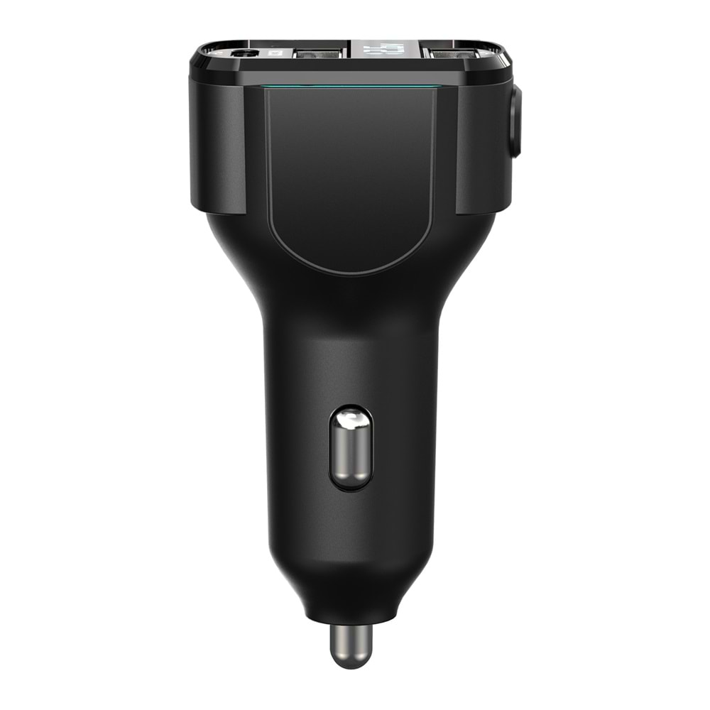 Hytech HY-XCB50 USB 5V 3.1A LED Ekran USB Siyah 3 İn 1 Şarj Kablolu Bluetooth Fm Transmitter