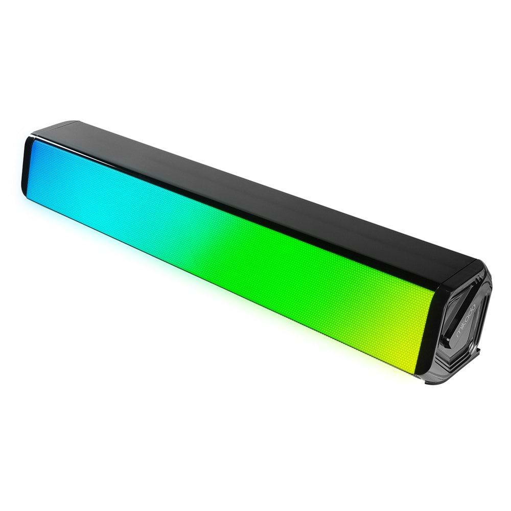 Mikado MD-S605 2x2 5Wx2CH RGB Ledli Oyuncu Siyah USB Sound Bar Speaker Hoparlör