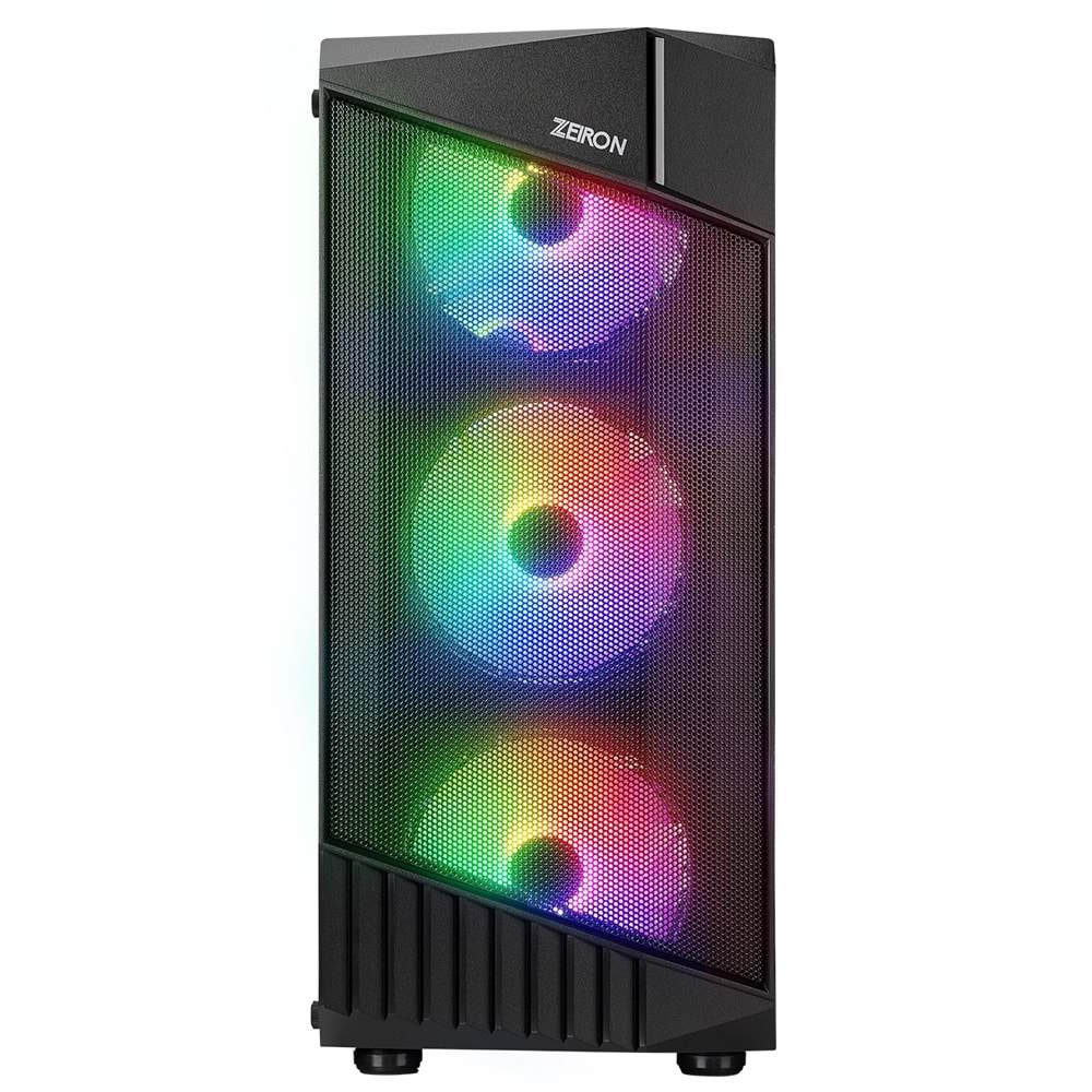 Zeiron MONTREAL 4*120MM RGB Fanlı Mesh Panel Mid-Tower Gaming Oyuncu Kasası