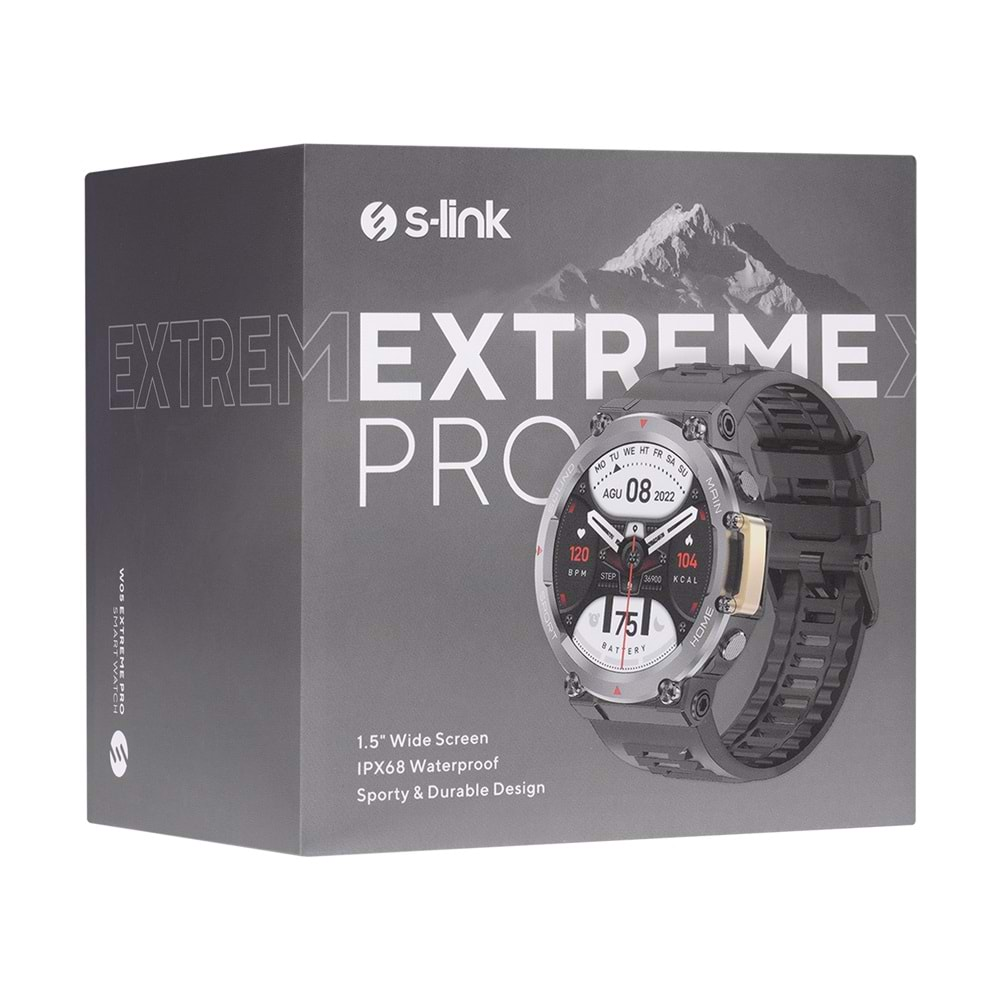 S-link W05 Extreme Pro Android/IOS Uyumlu Bluetooth Calling Siyah Akıllı Saat