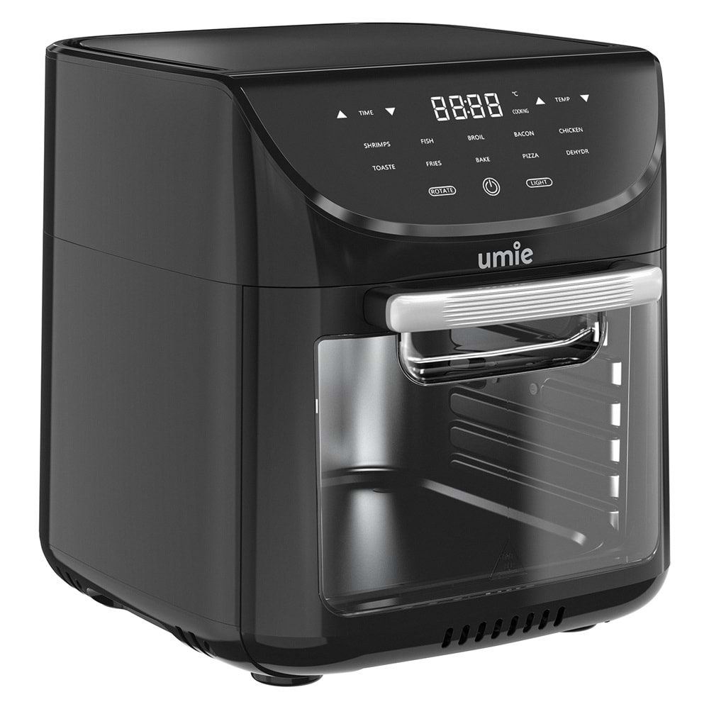 UMIE FR12 12L Siyah 1800W LED Dijital Göstergeli COMBO Oven Airfryer/Fritöz