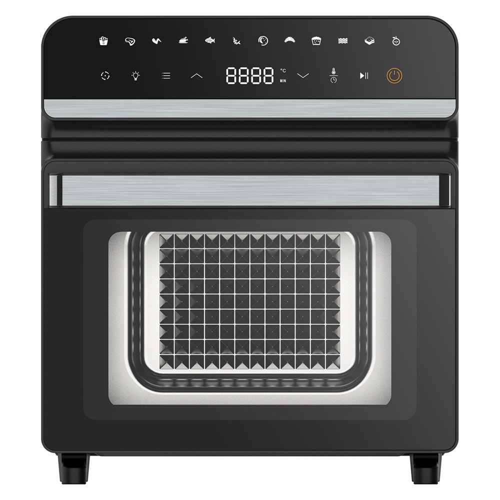 UMIE FR35 15L 2000W Paslanmaz Çelik LED Dijital Göstergeli Tepsili Oven Airfryer/Fritöz