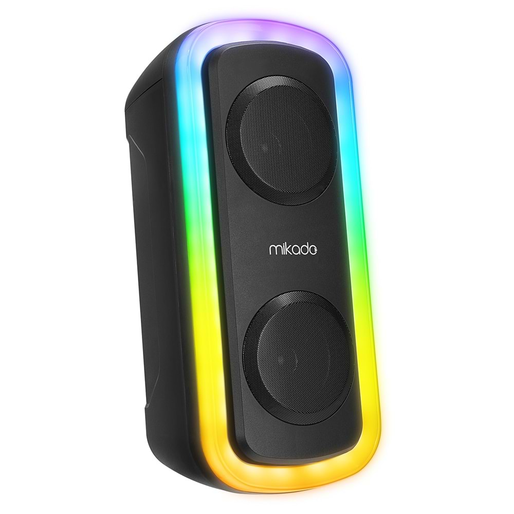 Mikado MD-C18 Siyah 8W RGB Işıklı Taşınabilir Speaker Hoparlör