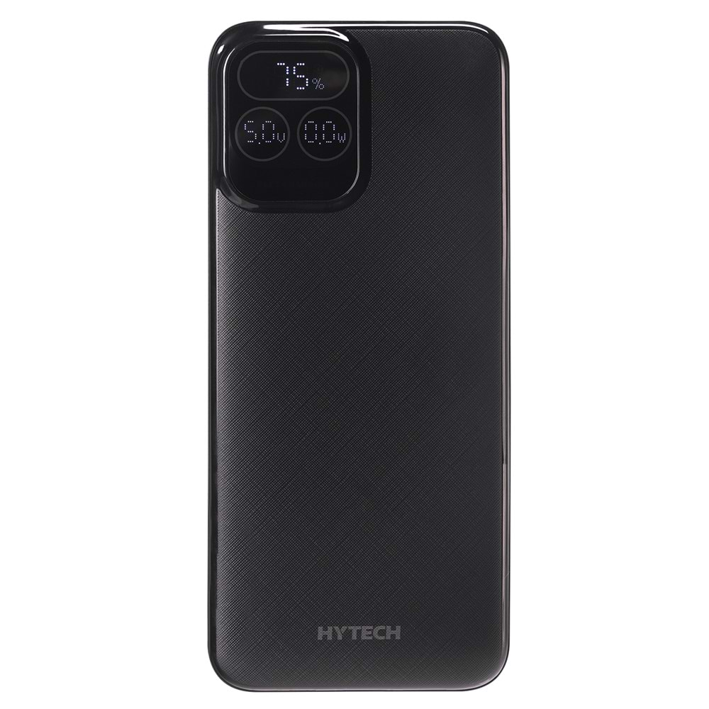 Hytech H210 20000mAh HSC22.5W PD20W+QC3.0 18W Siyah LCD Taşınabilir Pil Şarj Cihazı Powerbank