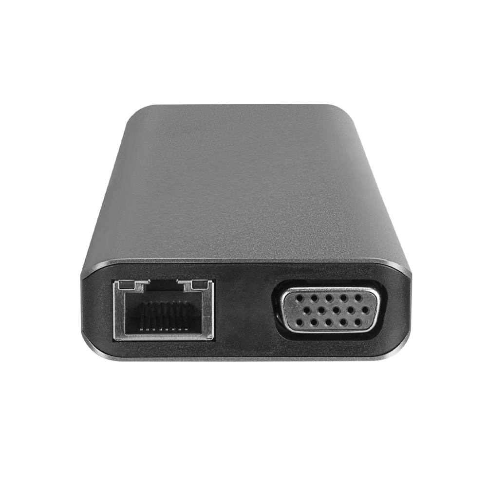 Hytech HY-USBC32 4K*2K Ultra HD Gri Metal 5x USB2.0/USB3.0 100M RJ45 PD, TypeC Data, SD/TF Kart Okuyucu Type C Adaptör