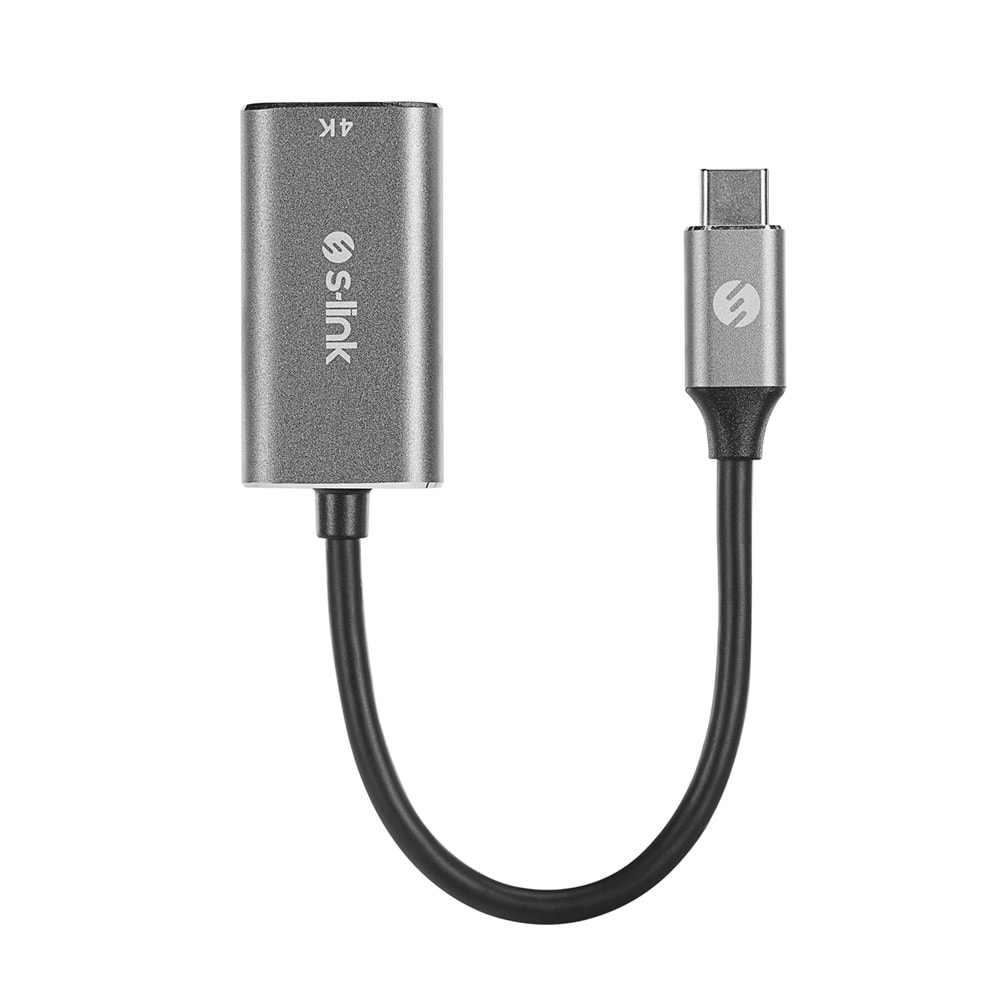 S-link SWV-USBC028 4K@30Hz Gri Metal Type-C to HDMI Adaptör