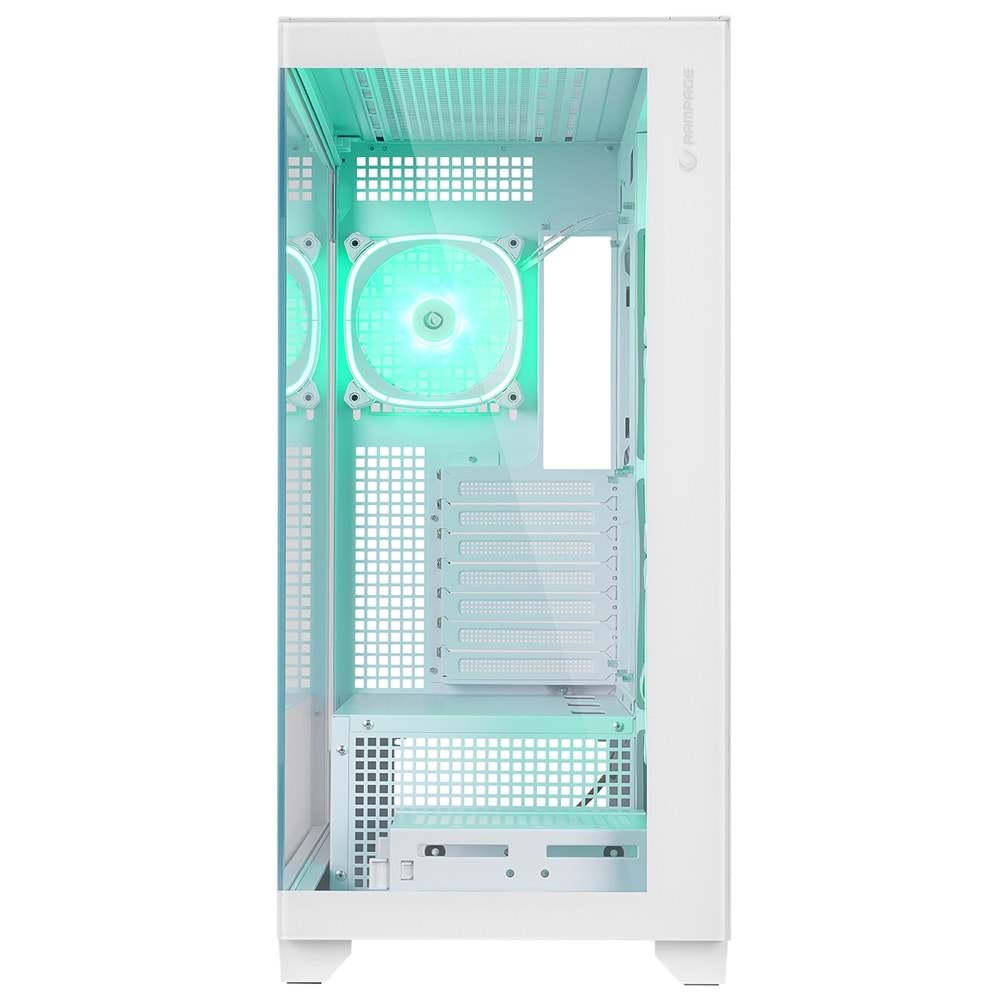 Rampage HYDRA V1 WHITE Type-C+USB3.0+USB2.0 4*ARGB Fan+Hub E-ATX Exclusive Gaming Oyuncu Kasası