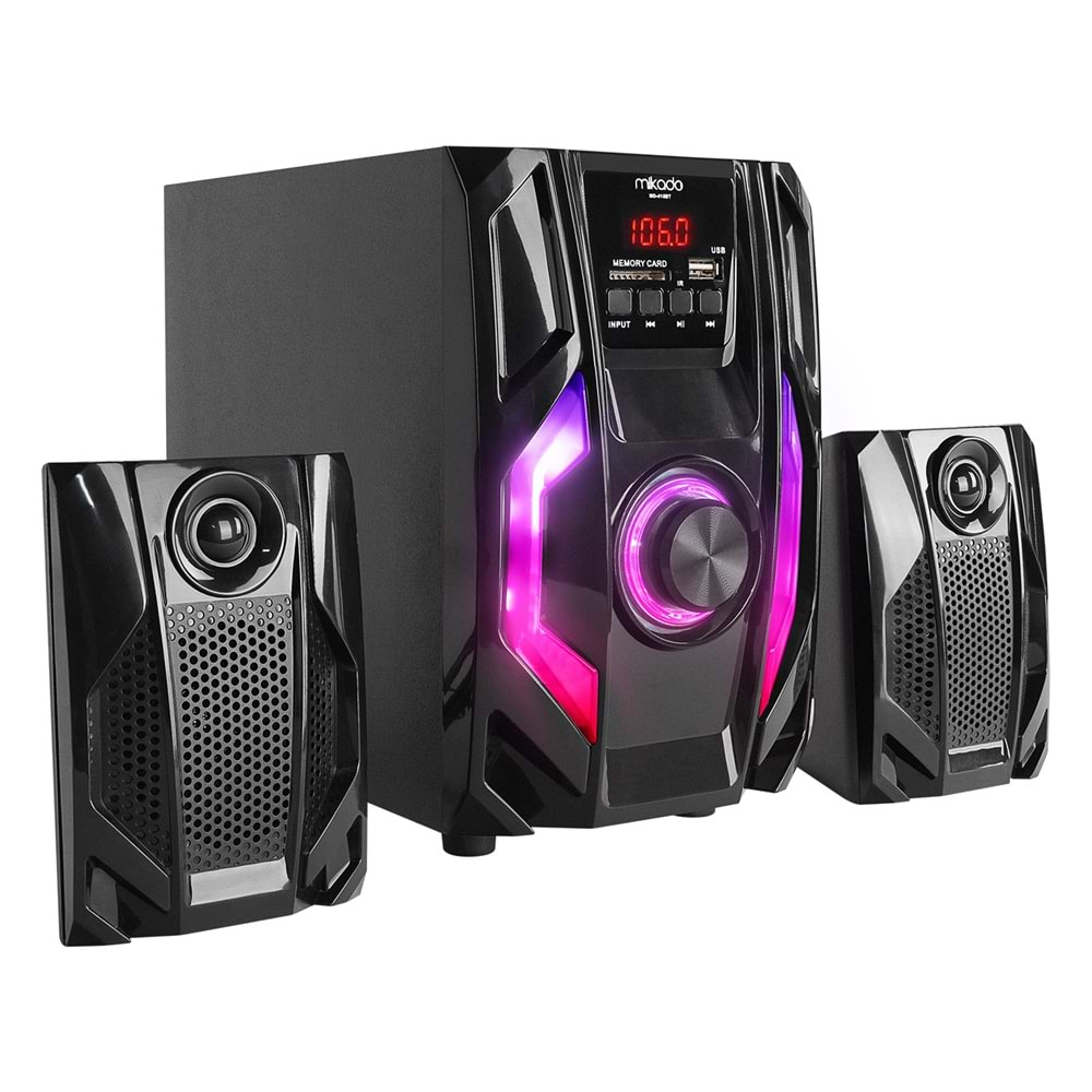 Mikado MD-415BT 2+1 20W Siyah Multimedya FM/BT/SD/USB Speaker Hoparlör