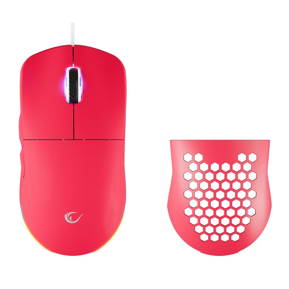 Rampage BLINK Pembe 7 Makro Tuşlu RGB 12800 DPI Gaming Oyuncu Mouse