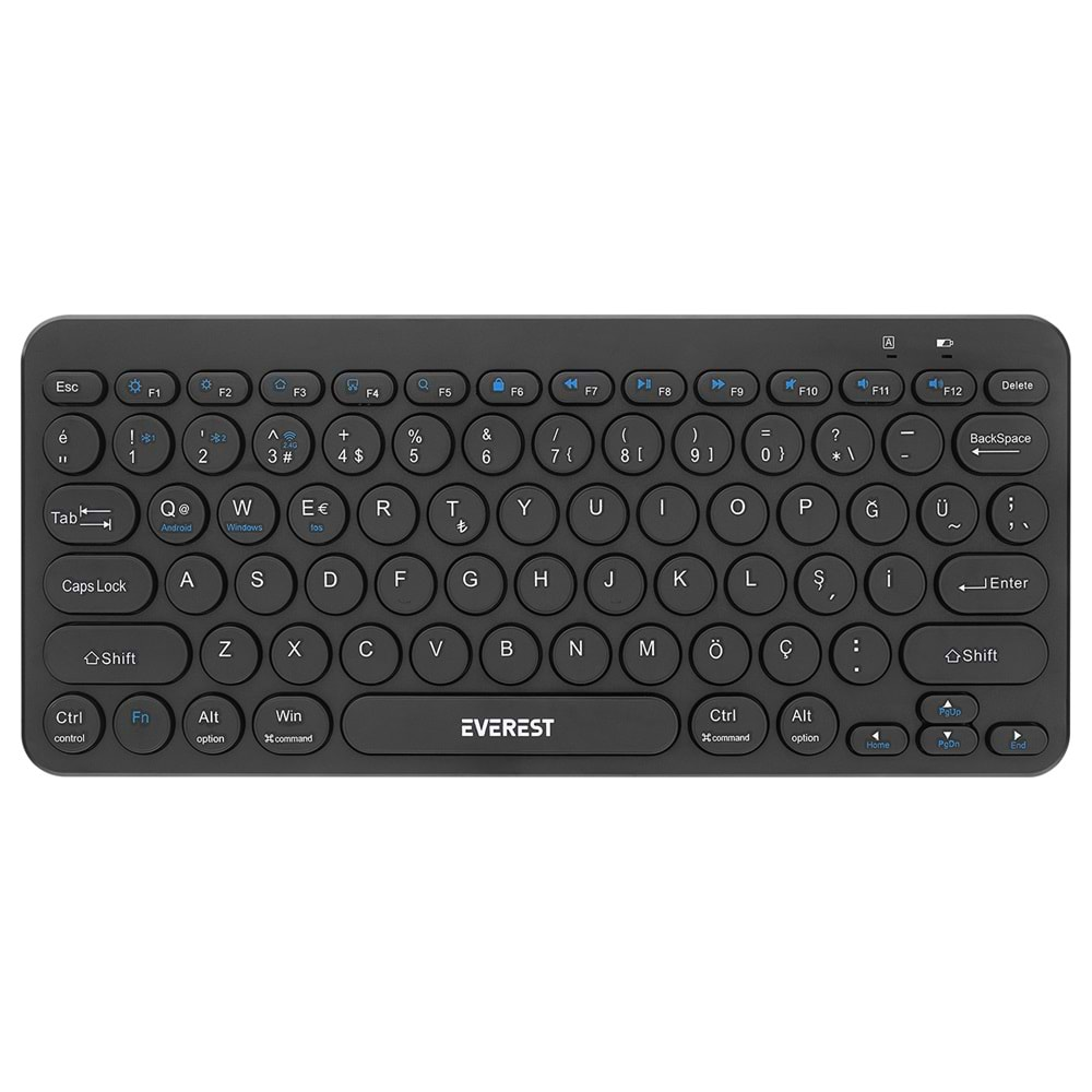 Everest KB-BT16 Siyah 2.4G+BT1+BT2 Q Klavye