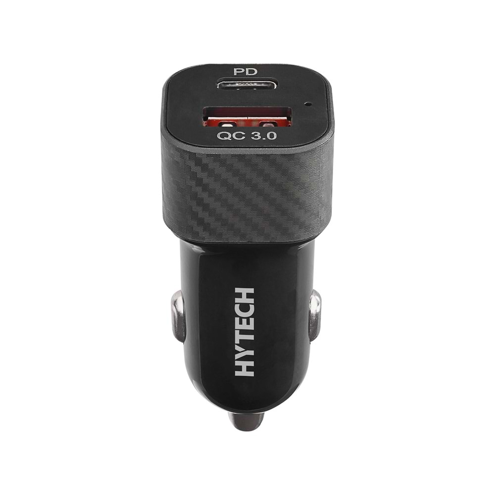 Hytech HY-X49 43W PD 25W + USB QC3.0 Siyah Araç Şarj Cihazı