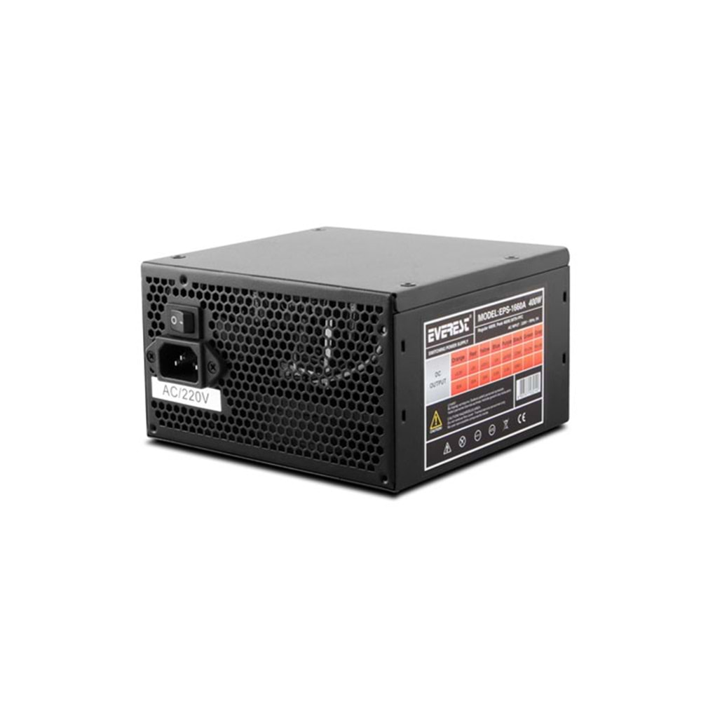 Everest EPS-1660A Peak 460W PFC 4*Sata, 2*6+2 PIN 12 CM FANLI Power Supply