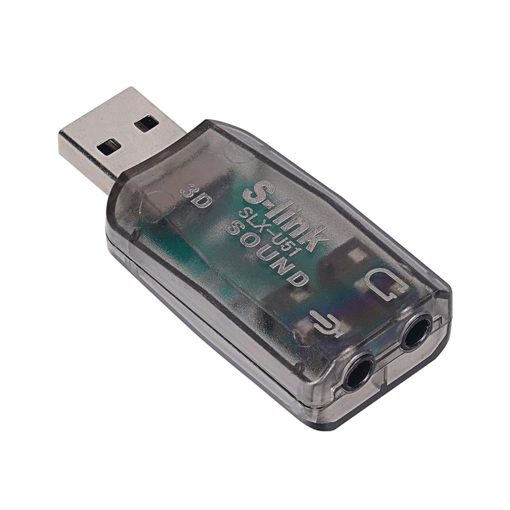 S-link SLX-U51 Usb Ses Kartı 2.0 Çevirici Adaptör