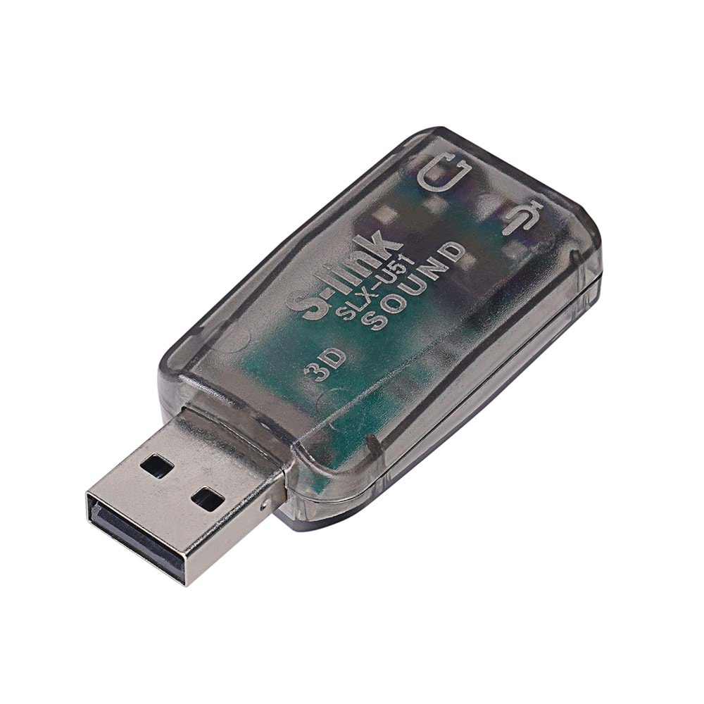 S-link SLX-U51 Usb Ses Kartı 2.0 Çevirici Adaptör