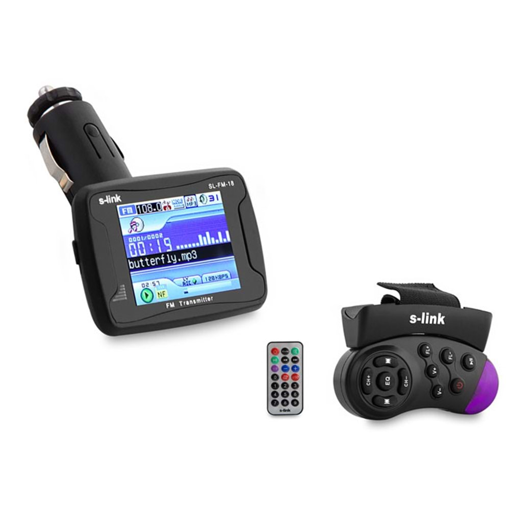 S-link SL-FM-18 2Gb MP4 SD/Usb Destekli Fm Transmitter