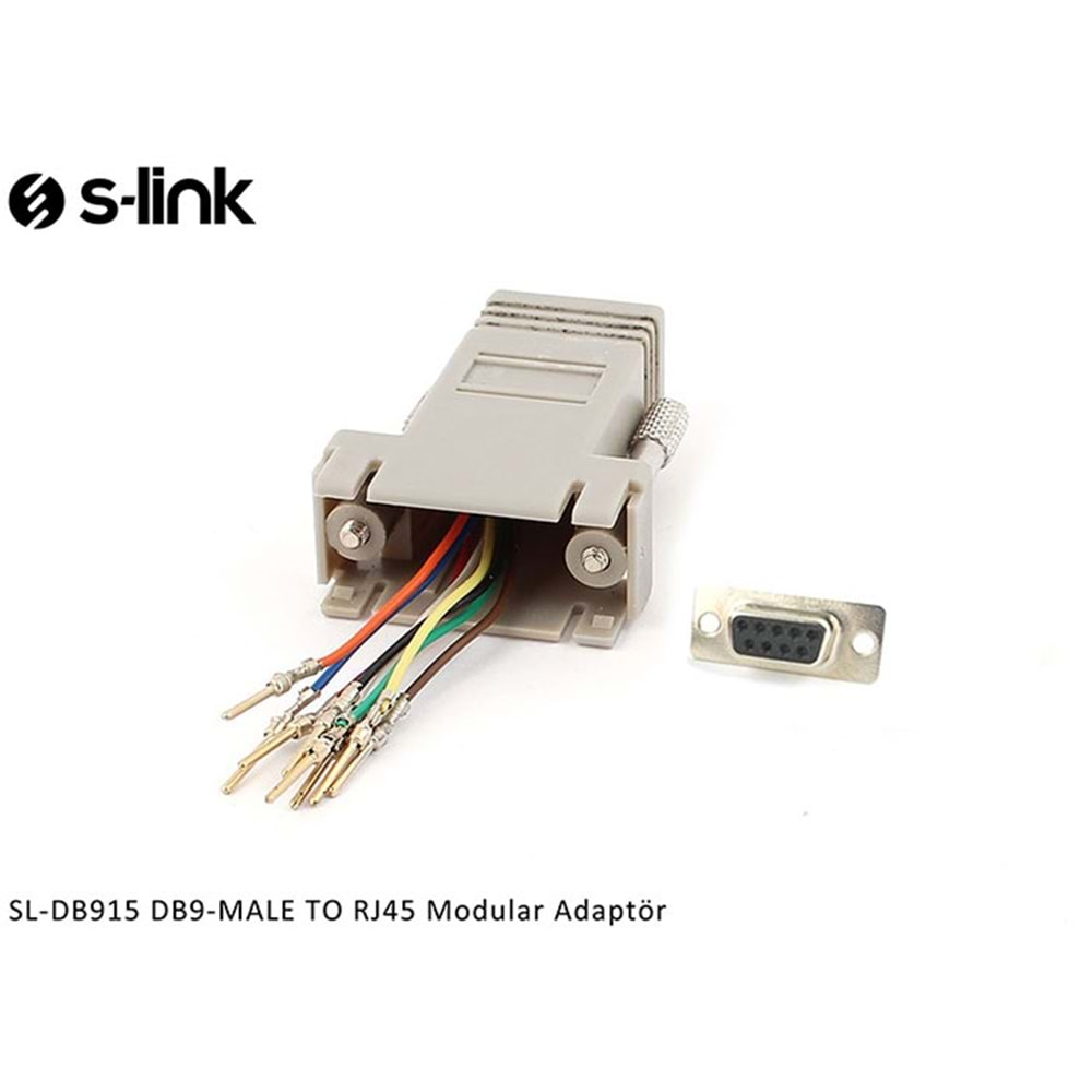 S-link SL-DB915 DB9-MALE TO RJ45 Modular Adaptör