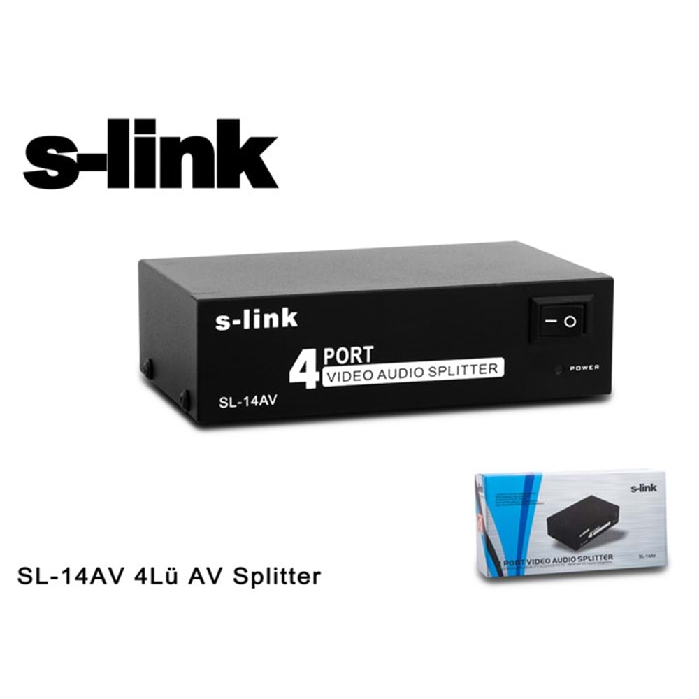 S-link SL-14AV 4Lü AV Splitter