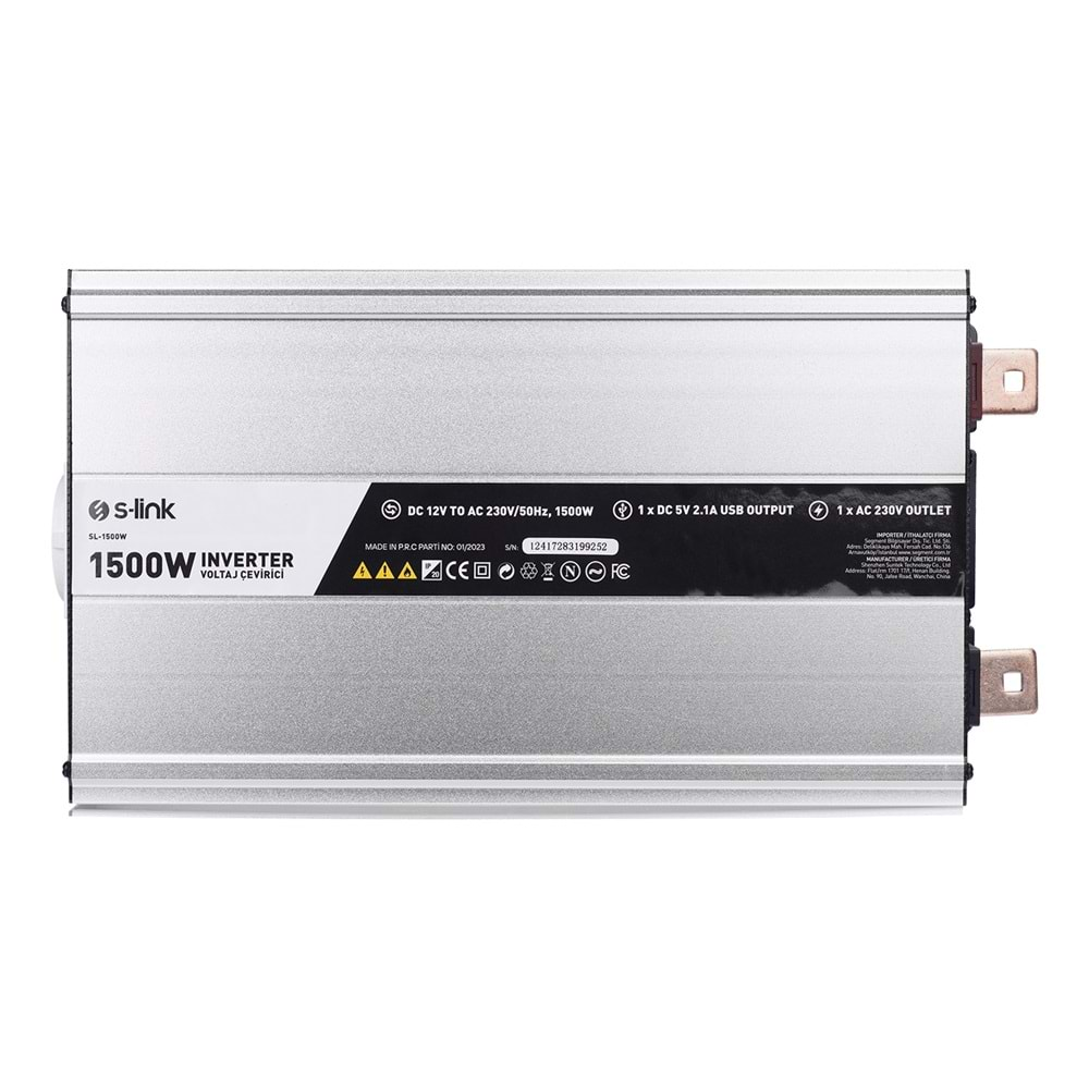 S-link SL-1500W 1500W DC12V-AC230V İnverter