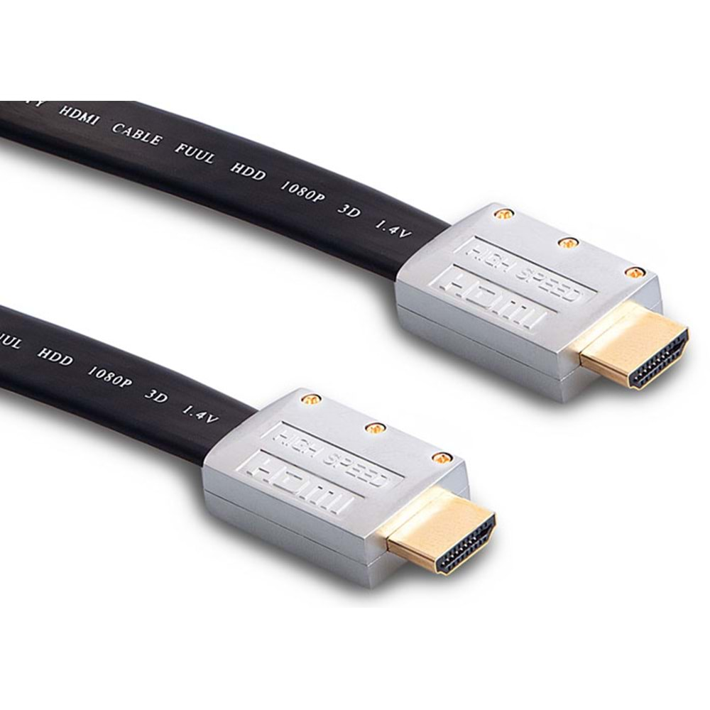 S-link SLX-M475 HDMI M/M 5m Altın Uçlu 24K+ Metal Kon. 1.4 Ver. 3D Kablo