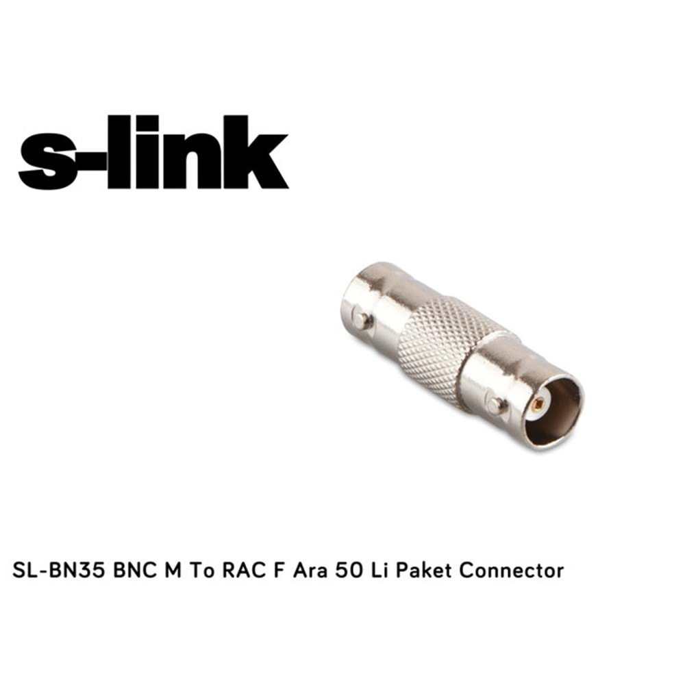 S-link SL-BN35 BNC M To RAC F Ara 50 Li Paket Connector