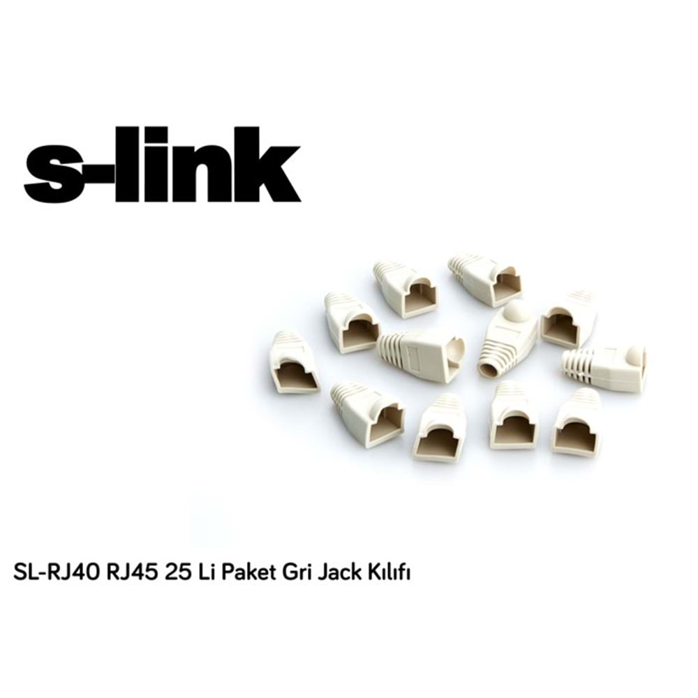 S-link SL-RJ40 RJ45 25 Li Paket Gri Jack Kılıfı