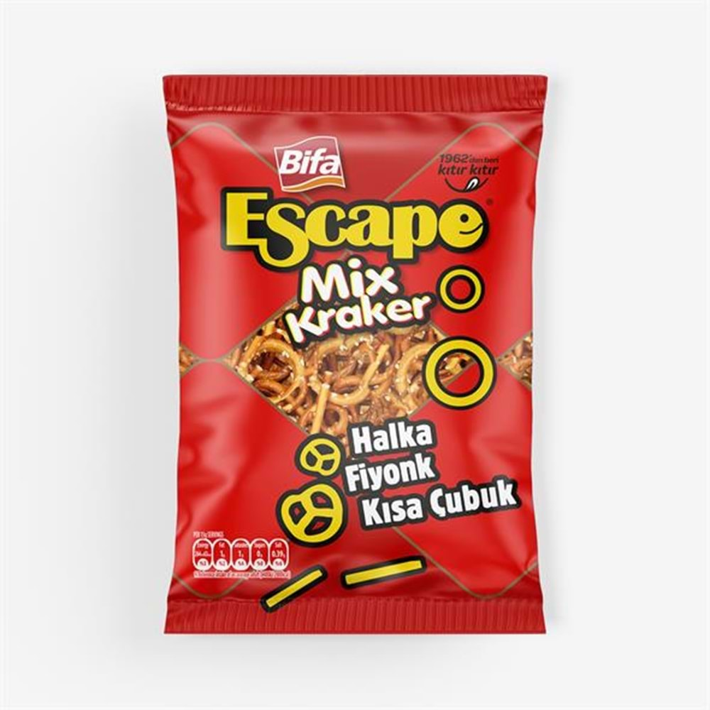 ESCAPE MIX KRAKER ( KISA ÇUBUK-FİYONK-HALKA KRAKER ) 14x150g