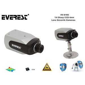 Everest HV-618S 1/4 Sharp CCD 4mm 420TVL Güvenlik Kamerası