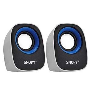 Snopy SN-120 2.0 Beyaz/Mavi USB Speaker