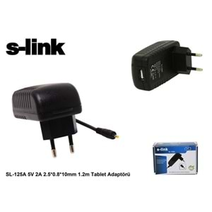 S-link SL-125A 5V 2A 2.5*0.8*10mm 1.2m Tablet Adaptörü