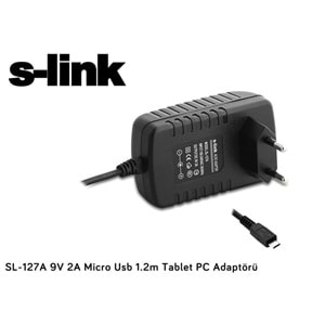 S-link SL-127A 9V 2A Micro Usb 1.2m Tablet PC Adaptörü