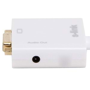 S-link SL-MHVS15 Mini HDMI to VGA+Audio (Yeni Versiyon) Çevirici