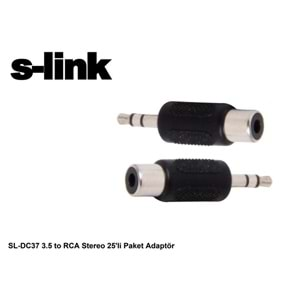 S-link SL-DC37 3.5 to RCA Stereo 25li Paket Adaptör