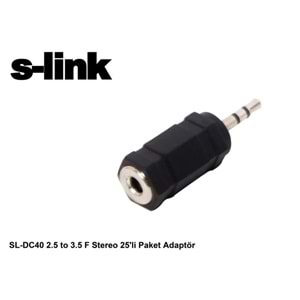 S-link SL-DC40 2.5 to 3.5 F Stereo 25li Paket Adaptör