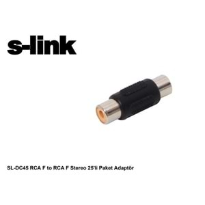 S-link SL-DC45 RCA F to RCA F Stereo 25li Paket Adaptör